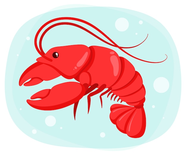 Free Vector hand drawn crawfish illustration