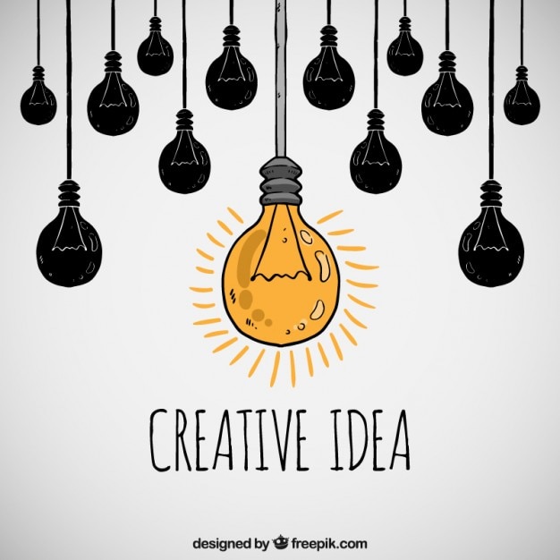 Free vector hand drawn creative idea concept