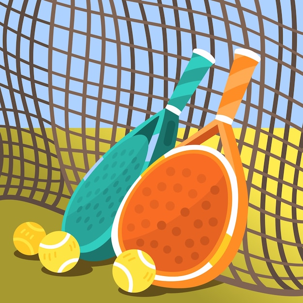 Free vector hand drawn creative padel illustration