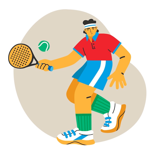 Free Vector hand drawn creative padel illustration