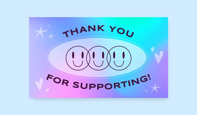 Hand drawn creative thanks for supporting rectangle sticker