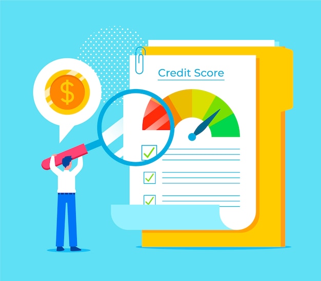 Hand drawn credit assessment concept