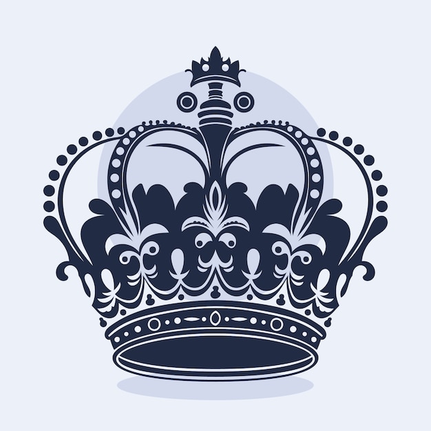 Free Vector hand drawn crown silhouette