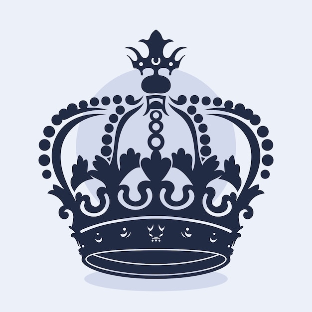 Free Vector hand drawn crown silhouette