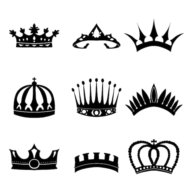 Free vector hand drawn crown silhouette