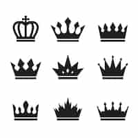 Free vector hand drawn crown silhouette