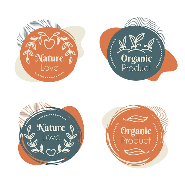 Free Vector hand-drawn cruelty free badge set