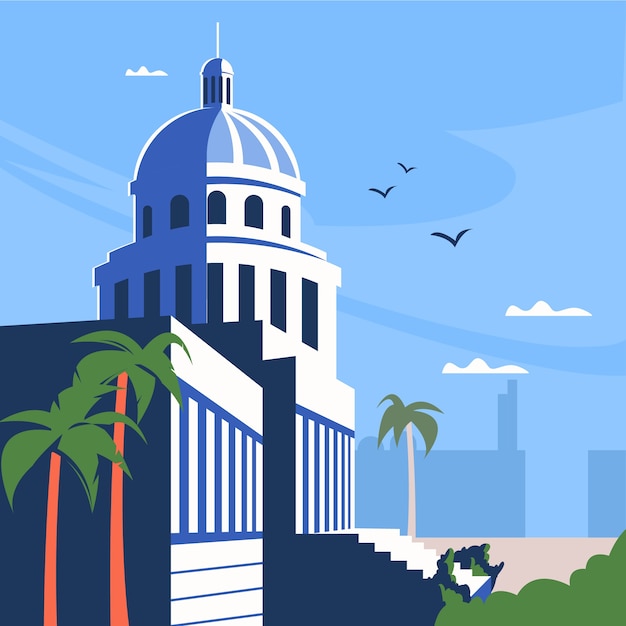 Free vector hand drawn cuba illustration