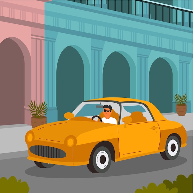 Free Vector hand drawn cuba illustration