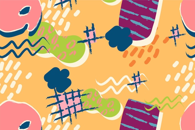 Free vector hand drawn cutout collage pattern design