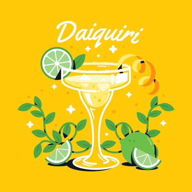 Hand drawn daiquiri illustration