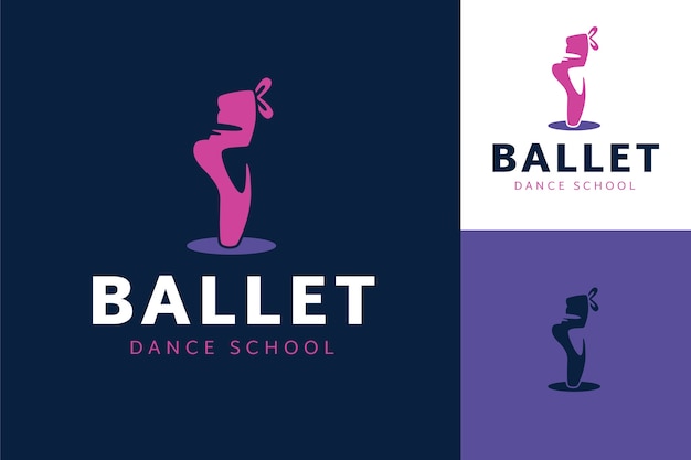 Hand drawn dance school logo