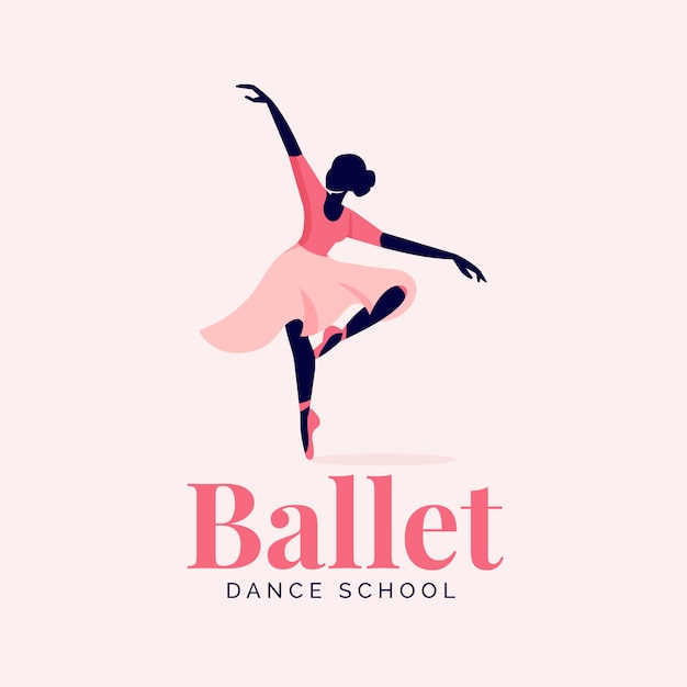 Free Vector hand drawn dance school logo