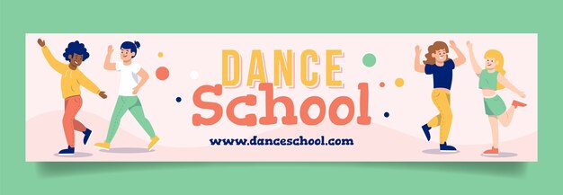 Hand drawn dance school twitch banner