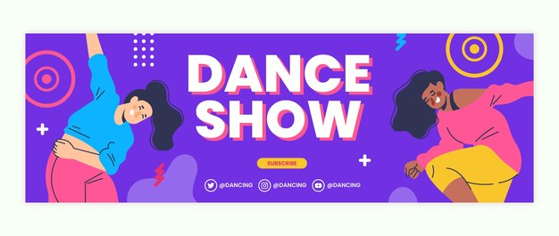 Hand drawn dance show twitter header