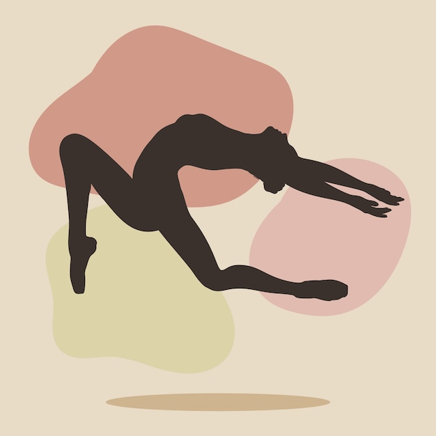 Free Vector hand drawn dancer silhouette illustration