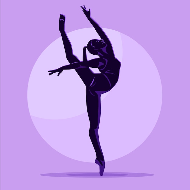 Hand drawn dancer silhouette