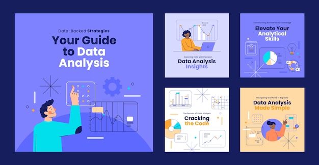 Free vector hand drawn data analysis template