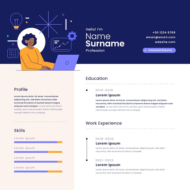 Free Vector hand drawn data analysis template