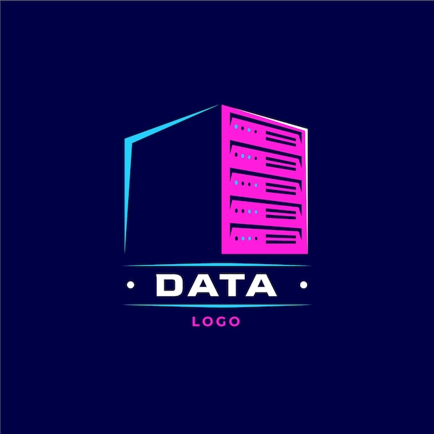 Hand drawn data logo template