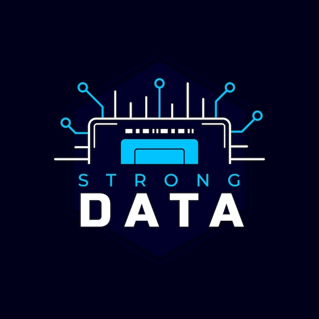 Hand drawn data logo template