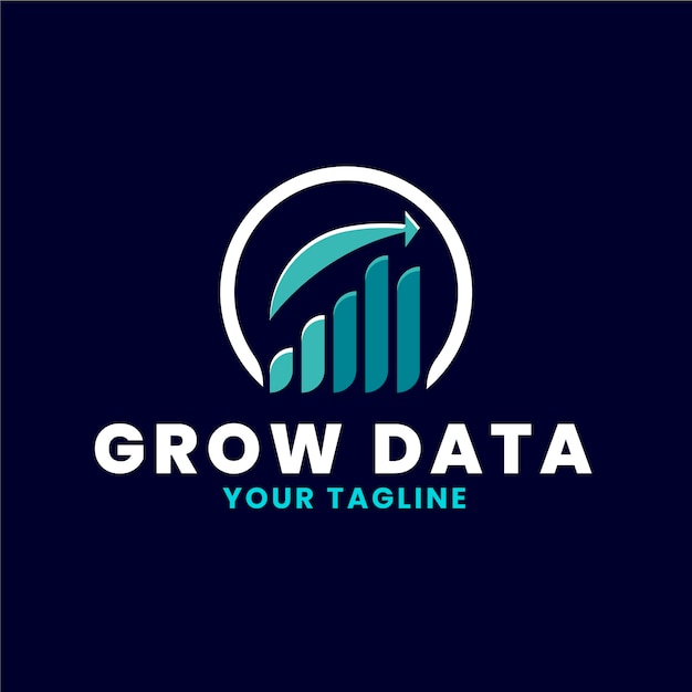 Hand drawn data logo template