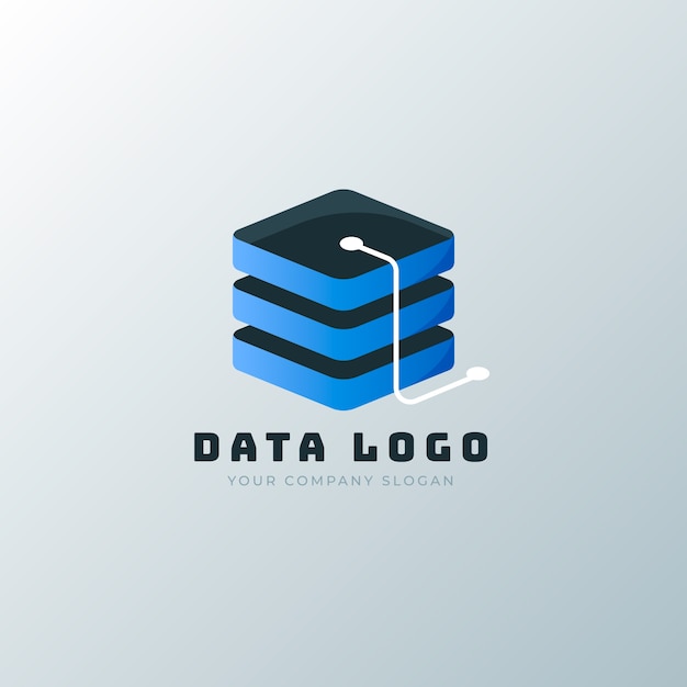 Hand drawn data logo template