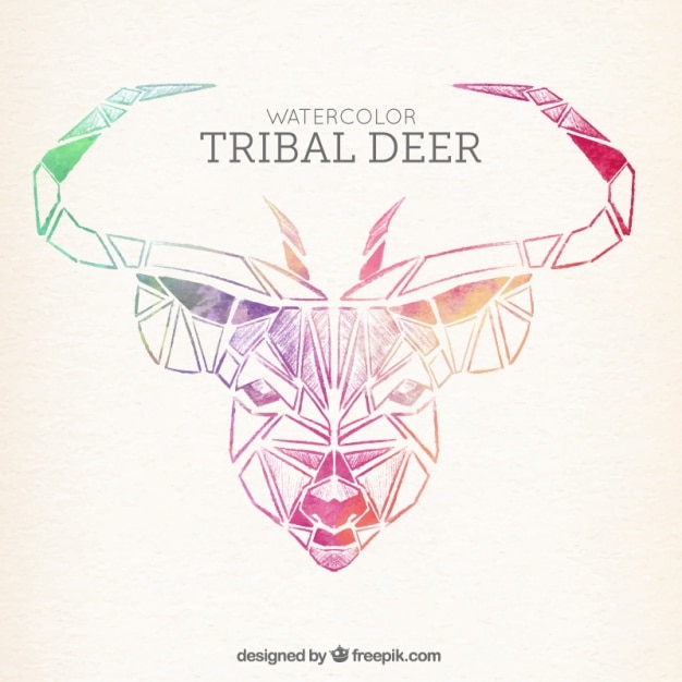 Free Vector hand drawn decorative deer in ethnic style