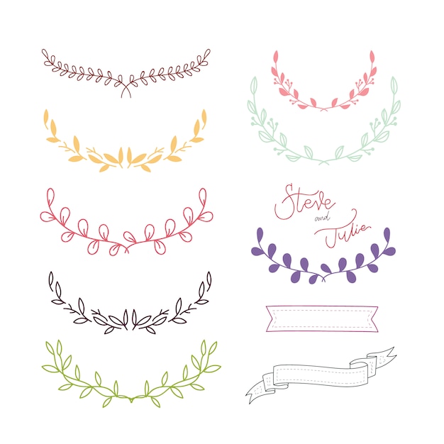 Hand drawn decorative elements