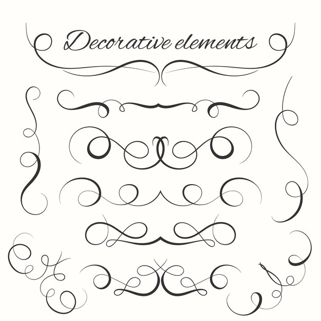 Hand drawn decorative elements