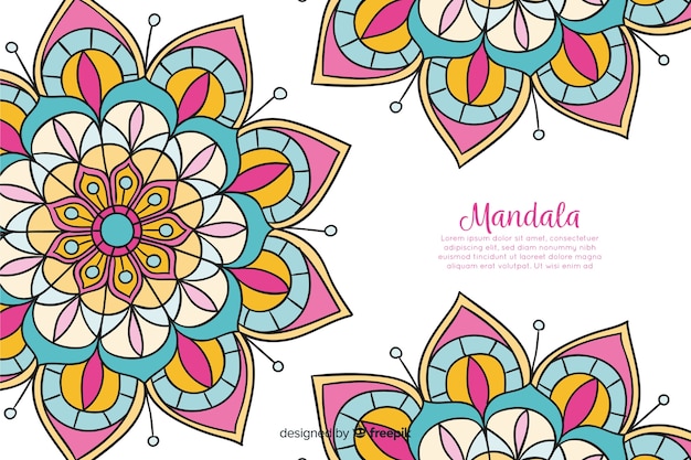 Hand drawn decorative mandala background