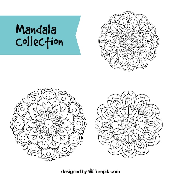 Free Vector hand drawn decorative mandalas