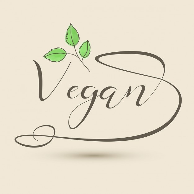 Free vector hand drawn decorative vegan logo