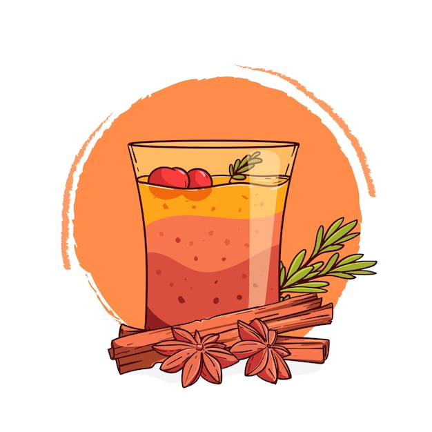 Free Vector hand drawn delicious cider illustration