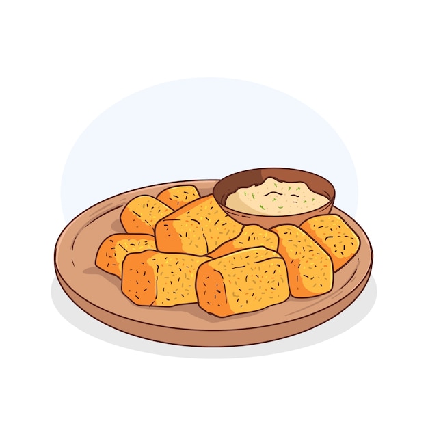 Hand drawn delicious croquetas illustration