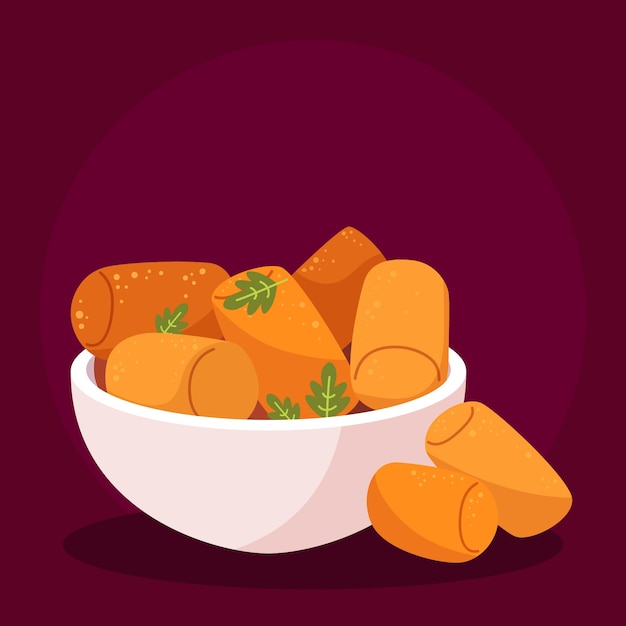 Free Vector hand drawn delicious croquetas illustration