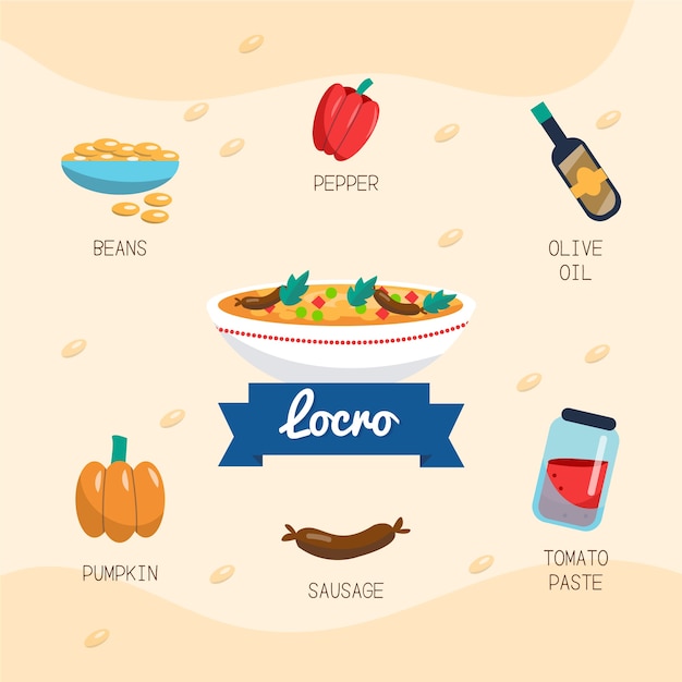 Free Vector hand drawn delicious locro illustration