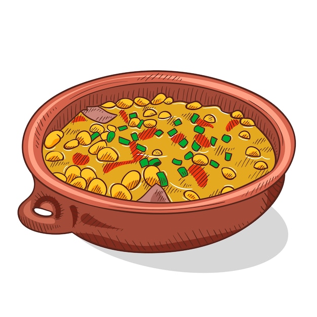 Free Vector hand drawn delicious locro illustration