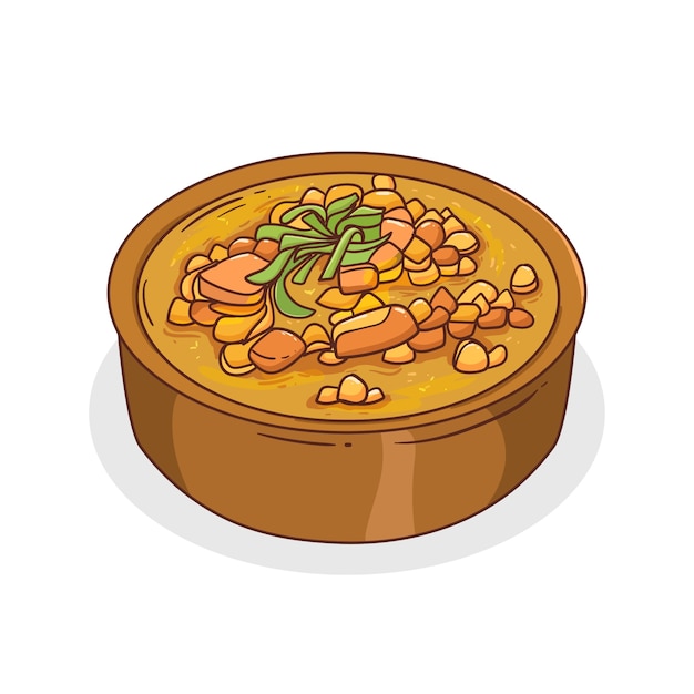 Hand drawn delicious locro illustration