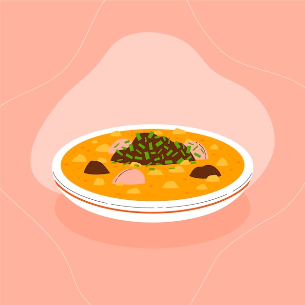 Hand drawn delicious locro illustration