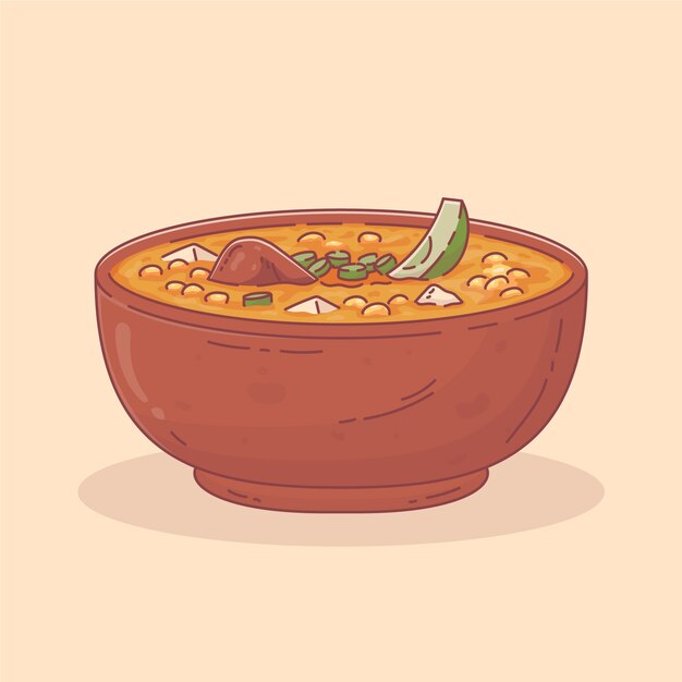 Hand drawn delicious locro illustration