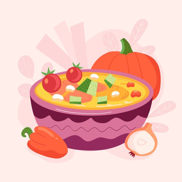 Hand drawn delicious locro illustration