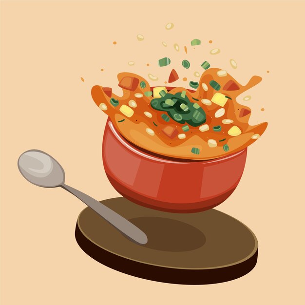 Hand drawn delicious locro illustration