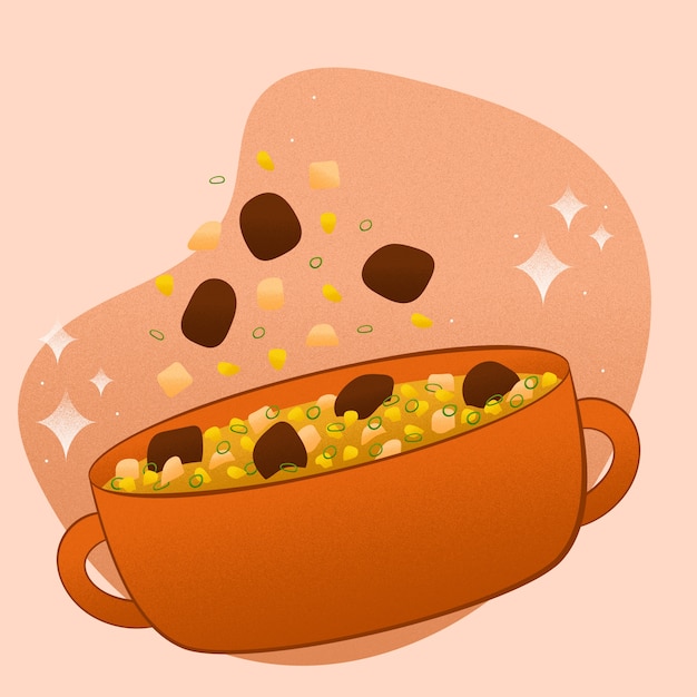 Free Vector hand drawn delicious locro illustration