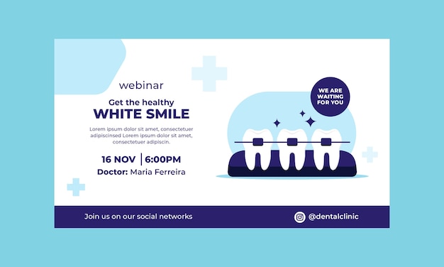 Free Vector hand drawn dental clinic webinar