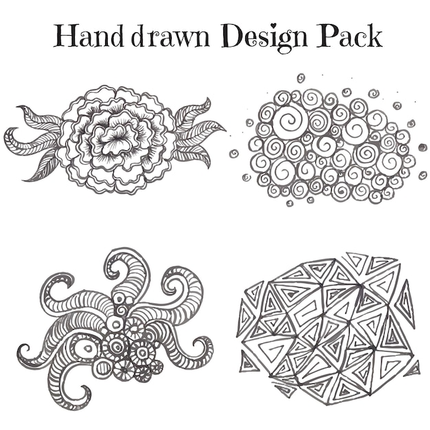 Hand drawn design pack