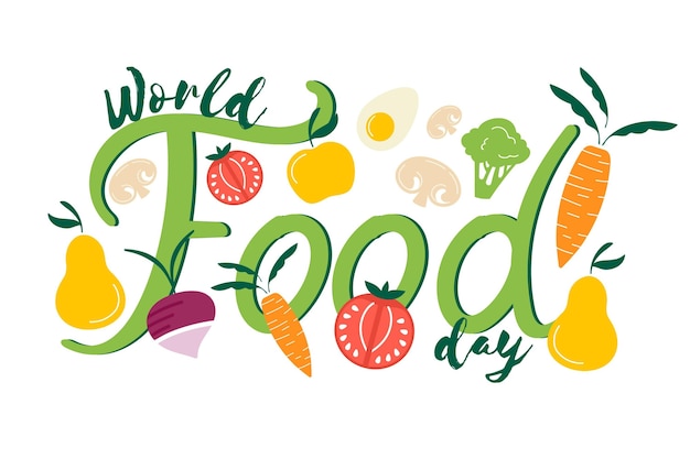 Free Vector hand drawn design world food day event