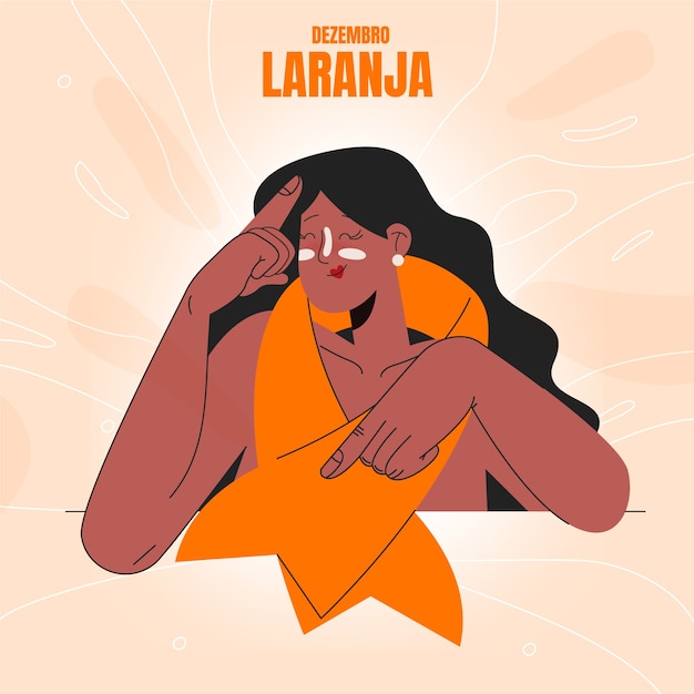 Hand drawn dezembro laranja illustration