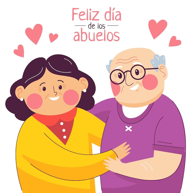 Free Vector hand drawn dia de los abuelos illustration