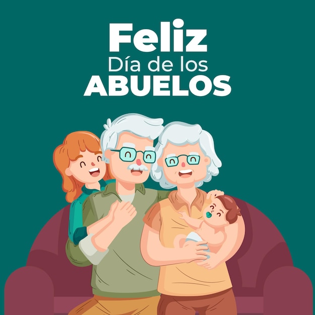 Free vector hand drawn dia de los abuelos illustration